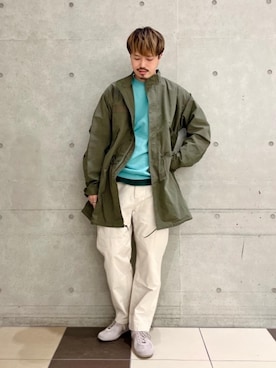 「Alpha Industries（アルファインダストリーズ）のアイテム（モッズコート）」を使った、miyamoto_さん（メンズ・181cm）の冬コーディネート