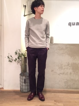 「quadro（クオドロ）のアイテム」を使った、naoさん（メンズ・179cm）の冬コーディネート