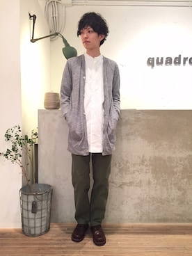 「ロングカーディガン」｜naoさん（メンズ・179cm）の春コーディネート