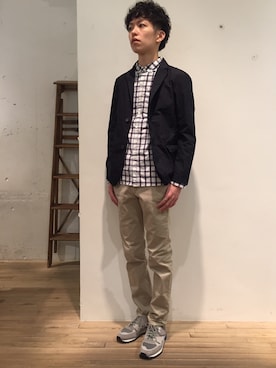 「quadro（クオドロ）のアイテム」を使った、naoさん（メンズ・179cm）の春コーディネート