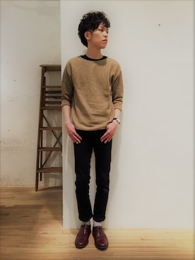 「quadro（クオドロ）のアイテム」を使った、naoさん（メンズ・179cm）の春コーディネート