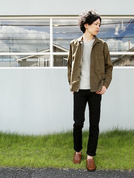 「quadro（クオドロ）のアイテム」を使った、naoさん（メンズ・179cm）の秋コーディネート