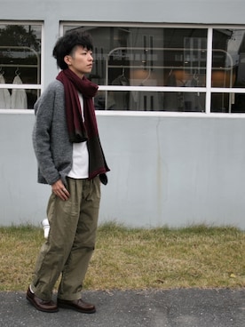 「quadro（クオドロ）のアイテム」を使った、naoさん（メンズ・179cm）の秋コーディネート