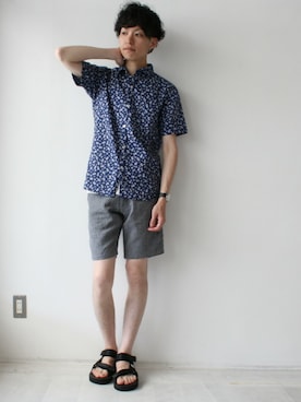 「quadro（クオドロ）のアイテム」を使った、naoさん（メンズ・179cm）の春コーディネート