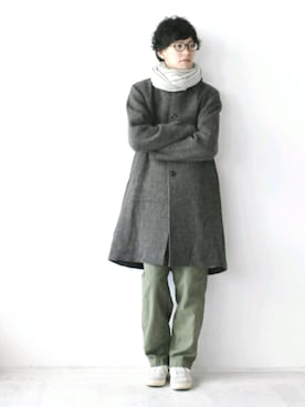 「スヌード」｜「アイテム（ジャケット/アウター）」を使った、naoさん（メンズ・179cm）の冬コーディネート