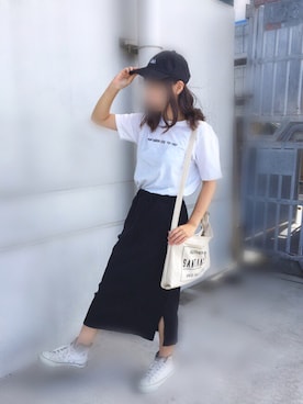 「BROWNY（ブラウニー）のアイテム（キャップ）」を使った、haruさん（レディース・152cm）の秋コーディネート