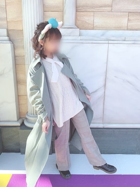 「select MOCA（セレクトモカ）のアイテム（トレンチコート）」を使った、haruさん（レディース・152cm）の冬コーディネート
