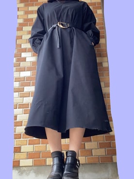 「AMERI」｜「アイテム（チェスターコート）」を使った、kasumiさん（レディース・165cm）の冬コーディネート