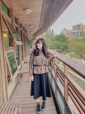 「北投」｜𝕞𝕚𝕔𝕒𝕒𝕒 🇹🇼さん（レディース・162cm）の冬コーディネート
