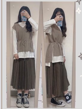 𝕞𝕚𝕔𝕒𝕒𝕒 🇹🇼さん（レディース・162cm）の冬コーディネート