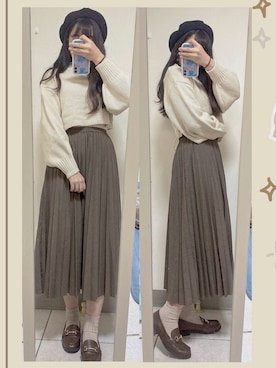 𝕞𝕚𝕔𝕒𝕒𝕒 🇹🇼さん(レディース・162cm)の冬コーディネート