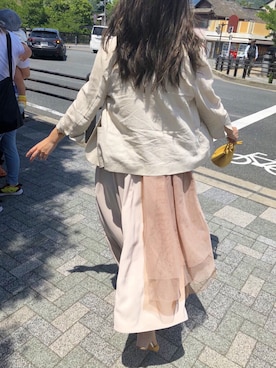 AMERI(アメリ)の「TULLE DOCKING DRESS(ワンピース)」 - WEAR