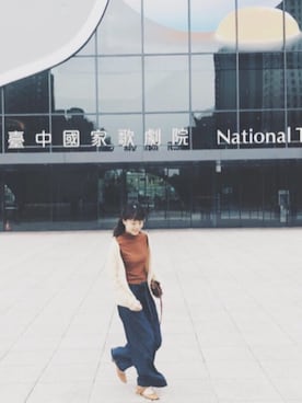 「ef-de（エフデ）のアイテム（パンツ）」を使った、Chine Chenさん（レディース・158cm）の冬コーディネート