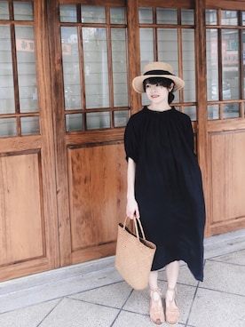 「CHAMULA（チャムラ）のアイテム」を使った、Chine Chenさん（レディース・158cm）の夏コーディネート