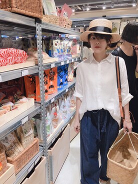 「ef-de（エフデ）のアイテム（パンツ）」を使った、Chine Chenさん（レディース・157cm）の夏コーディネート