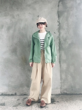 「VINTAGE（ヴィンテージ）のアイテム（その他シューズ）」を使った、Chine Chenさん（レディース・158cm）の夏コーディネート