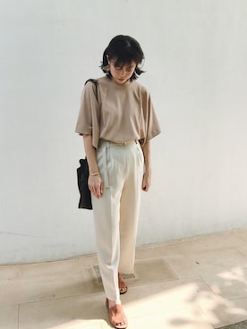 「CHAMULA（チャムラ）のアイテム」を使った、Chine Chenさん（レディース・158cm）の秋コーディネート