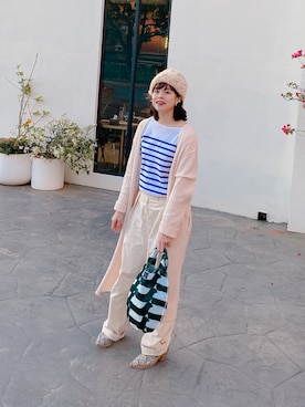 「SNIDEL（スナイデル）のアイテム（ノーカラージャケット）」を使った、Chine Chenさん（レディース・158cm）の冬コーディネート