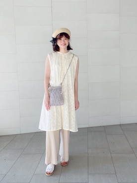 「CHAMULA（チャムラ）のアイテム」を使った、Chine Chenさん（レディース・158cm）の春コーディネート