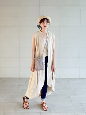 「CHEER（チアー）のアイテム」を使った、Chine Chenさん（レディース・158cm）の春コーディネート