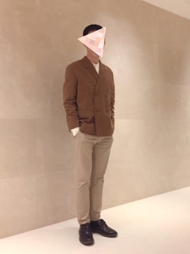 「initial（イニシャル）のアイテム（シューズ）」を使った、k_nootdさん（メンズ・169cm）の冬コーディネート