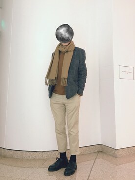 「earthtone」｜「アイテム（ジャケット/アウター）」を使った、k_nootdさん（メンズ・169cm）の冬コーディネート
