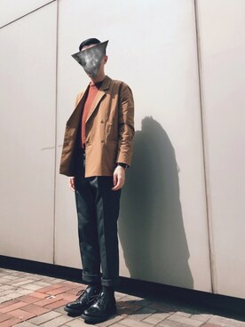 「earthtone」｜「アイテム（ジャケット/アウター）」を使った、k_nootdさん（メンズ・169cm）の冬コーディネート