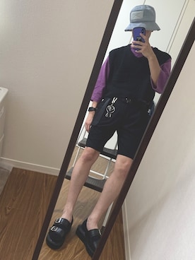 「スネ毛は男のアクセサリーみたいなもんさ😏」｜ゆ うさん（メンズ・168cm）の夏コーディネート