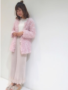 「ローズシフォン」｜ま つ ゆ か ◡̈*さん（レディース・166cm）の春コーディネート