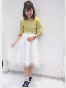 「one after another NICE CLAUP（ワンアフターアナザーナイスクラップ）のアイテム（アクセサリー）」を使った、ま つ ゆ か ◡̈*さん（レディース・166cm）の春コーディネート