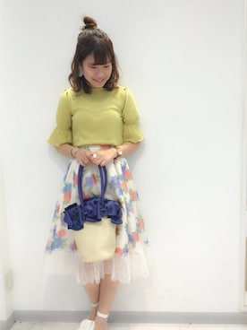「one after another NICE CLAUP（ワンアフターアナザーナイスクラップ）のアイテム（アクセサリー）」を使った、ま つ ゆ か ◡̈*さん（レディース・166cm）の春コーディネート