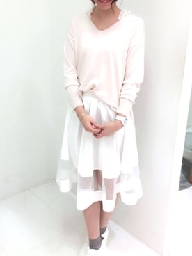 「アイテム（キャミソール）」を使った、ま つ ゆ か ◡̈*さん（レディース・166cm・10代）の春コーディネート