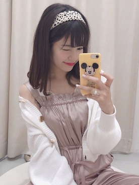 「nice claup」｜「アイテム（サロペット/オーバーオール）」を使った、ま つ ゆ か ◡̈*さん（レディース・166cm）の春コーディネート