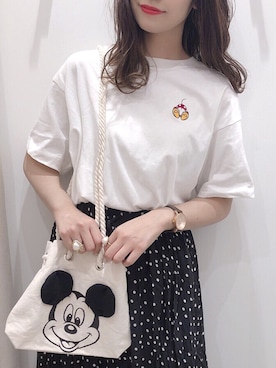 「ミッキー」｜ま つ ゆ か ◡̈*さん（レディース・166cm）の春コーディネート