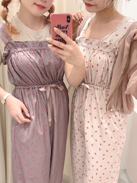 「プリーツ」｜「アイテム（サロペット/オーバーオール）」を使った、ま つ ゆ か ◡̈*さん（レディース・166cm）の夏コーディネート
