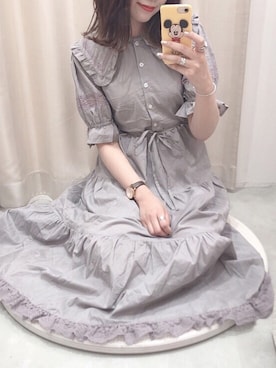 「アイテム（ワンピース/ドレス）」を使った、ま つ ゆ か ◡̈*さん（レディース・165cm・20代）の夏コーディネート