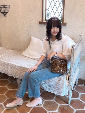 「アイテム（バレエシューズ）」を使った、ま つ ゆ か ◡̈*さん（レディース・167cm・20代）の秋コーディネート