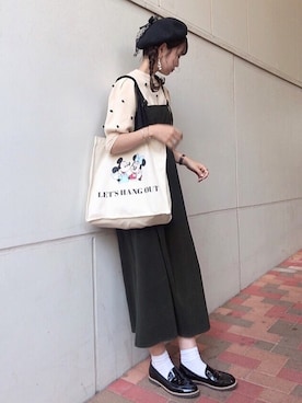 「w closet（ダブルクローゼット）のアイテム（ワンピース）」を使った、ま つ ゆ か ◡̈*さん（レディース・167cm）の秋コーディネート