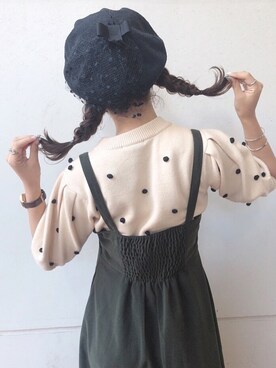 「w closet（ダブルクローゼット）のアイテム（ワンピース）」を使った、ま つ ゆ か ◡̈*さん（レディース・167cm）の秋コーディネート