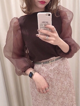 「アイテム（トップス、ブラウン系）」を使った、ま つ ゆ か ◡̈*さん（レディース・167cm）の冬コーディネート