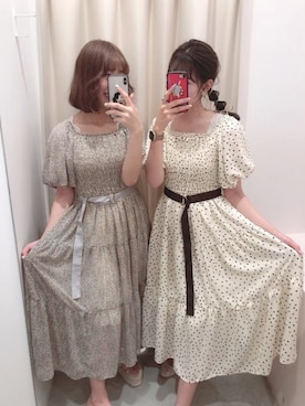 「アイテム（ワンピース/ドレス）」を使った、ま つ ゆ か ◡̈*さん（レディース・167cm・20代）の春コーディネート