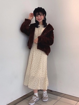 「nice claup」｜「アイテム（その他アウター）」を使った、ま つ ゆ か ◡̈*さん（レディース・167cm）の秋コーディネート