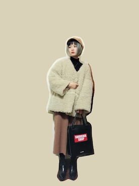 「IamI in fact…」｜「アイテム（その他アウター）」を使った、Liiiさん（レディース・160cm）の冬コーディネート