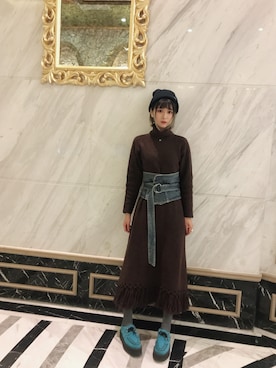 「T.U.K（ティーユーケー）のアイテム」を使った、Liiiさん（レディース・160cm）の冬コーディネート