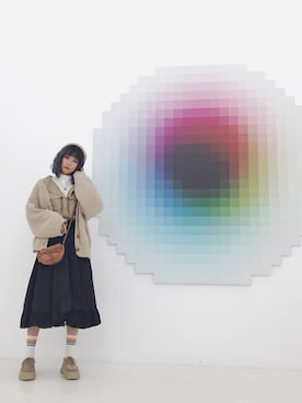 「MONKI（モンキ）のアイテム（レッグウェア）」を使った、Liiiさん（レディース・160cm）の春コーディネート
