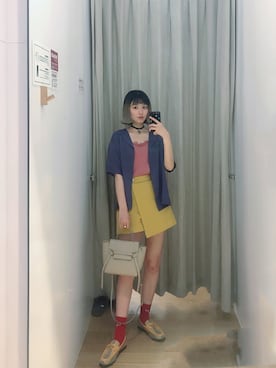 「BURBERRY（バーバリー）のアイテム（ローファー）」を使った、Liiiさん（レディース・160cm）の夏コーディネート