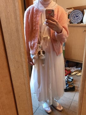 「VINTAGE（ヴィンテージ）のアイテム（バレエシューズ）」を使った、mさん（レディース・164cm）の冬コーディネート