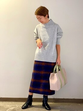 「ビッグチェック」｜ayaka *さん（レディース・153cm）の秋コーディネート