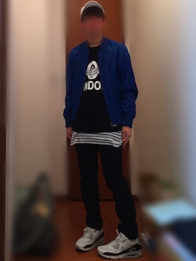 「ナイキエアマックスデー」｜「アイテム（ブルゾン）」を使った、ひーでさん（メンズ・169cm）の春コーディネート