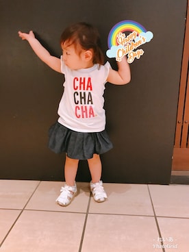 「kate spade new york kids（ケイトスペードニューヨーク）のアイテム（トップス）」を使った、＊®️eia＊さん（キッズ・80cm）の夏コーディネート